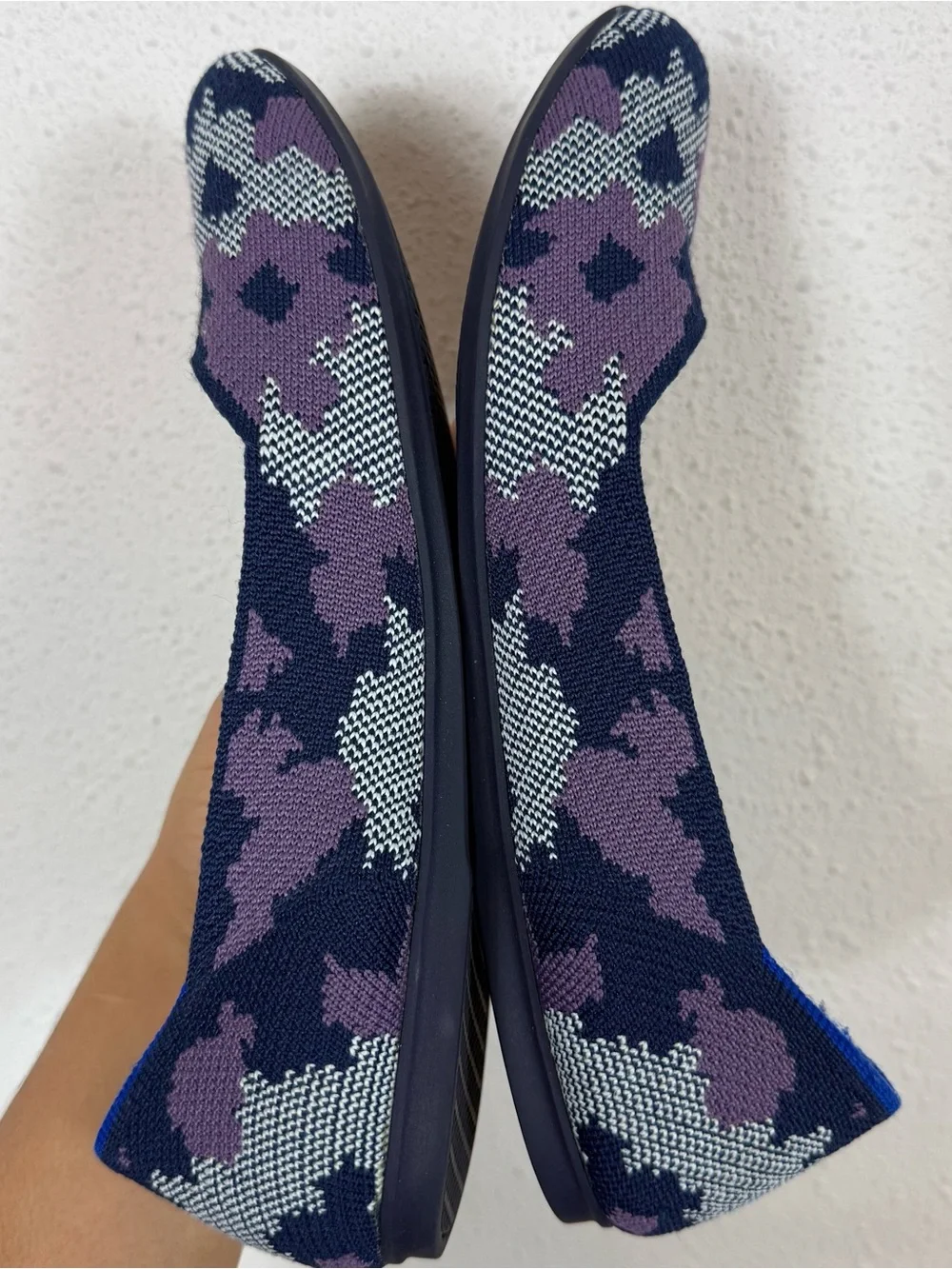 Rothy's The Flat Retired Color Violet Botanicamo Round Toe Sz 8 Missing Insoles